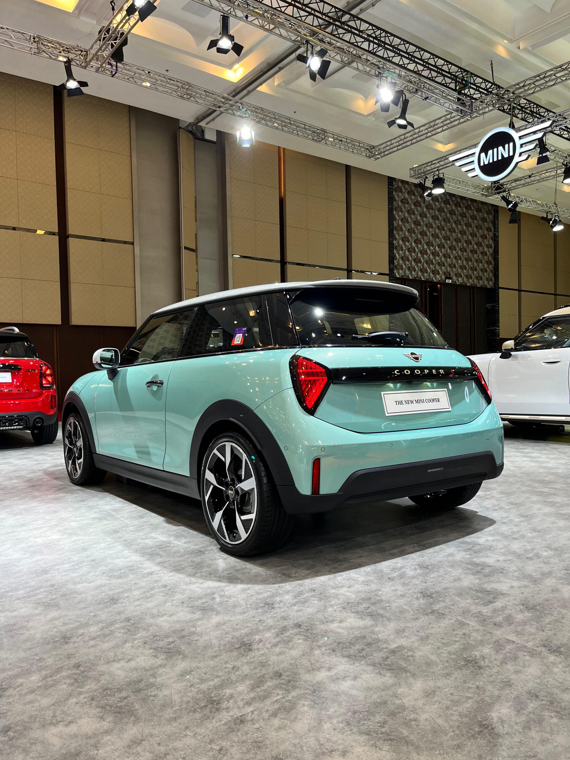 The All-New MINI 3-Door Cooper S in Ocean Wave Green on White